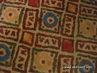 Hidden Mickeys in hallway carpeting